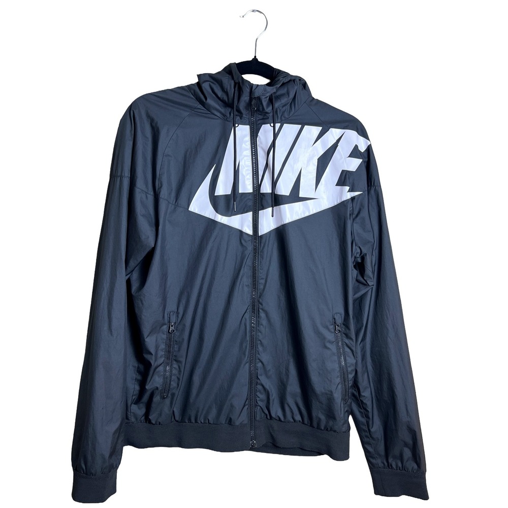 Nike Windrunner Full Zip Jacket Black Broken Zipper Men M
